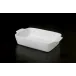 Calaisio Rectangular Casserole Stoneware Roaster Medium, White 2QT (insert only)