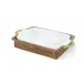 Rectangular Casserol Basket with Stoneware Roaster 3QT