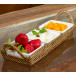 Rectangular Tray Sectional Server, 3 sections, incl. 3 Square Porcelain 15.75"L x 5"W x 3.75"H