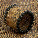 Napkin Ring with Beads, Black, Set of Four 4.5"L x 4.5"W x 2"H