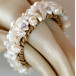 Jeweled Napkin Ring Crystal White 2 in L x 2 in W 2.5 in H, Set of Four