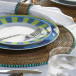 Round Placemat with Beads, Sea Green, Set of Four 15"L x 15"W x 1.75"H