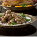 Oval Serving Tray Platter, incl. White Laminated Glass 12.25 x 10