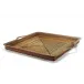 Extra Large Decorative Square Tray, with handles, 24" sq x H 2"