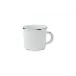 Tinware Set of 4 Espresso Mugs White