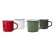 Tinware Mug Set Winter (Includes Red, Green, Slate, White w/ Slate Rim)