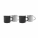 Tinware Mug Set Black & White (2 Black, 2 White w/ White Rim)