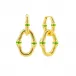 Bangkok Bamboo Gold/Green Enamel Convertible Link Earrings
