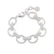 Cleopatra Silver Regal Link Bracelet 7"+1.5"