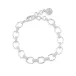 Cleopatra Silver Small Link Bracelet 7"+1.5"
