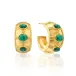 Cleopatra Malachite Bold Hoop Earrings