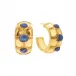 Cleopatra Bold Blue Labradorite Hoop Earrings