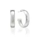 Cleopatra Silver Classic Hoop Earrings
