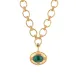 Cleopatra Malachite Removeable Pendant Necklace 16"+2"