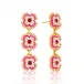 Dianthus Linear Earrings - Pink