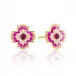 Dianthus Stud Earrings - Pink