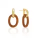 Earth Goddess Link Teak Drop Earrings