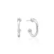 Berry Silver Slice Hoop Earrings Small