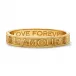 L'Amour Toujour Gold Hinged Bangle