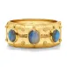 Cleopatra Gold/Blue Labradorite Hinged Bangle Grande