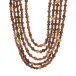 Earth Goddess Beads Teak 5-Strand Necklace 18"+2''