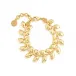 Golden Laurel Gold Link Bracelet 7"+2"