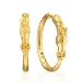 Equestrian Gold Horsehead Hoop Earrings