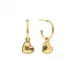 Love Gold Hoop Earrings with Removable Heart Charm