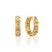 Maharani Clear Cubic Zirconia Huggie Hoop Earrings