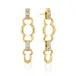 Maharani Clear Cubic Zirconia Double Drop Earrings Grande