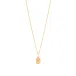 Scarab Gold Charm Necklace Petite 16"+2"