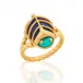 Scarab Turquoise/Lapis Ring Petite Size 8