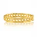 Veranda Caning Gold Hinged Bangle S/M