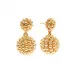 Berry Gold Double Drop Earrings