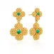 Berry Clover Malachite Convertible Duo Earrings