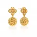 Berry Clover Gold Drop Earrings