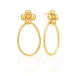 Berry Clover Gold Teardrop Earrings