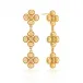 Berry Clover Gold Linear Earrings