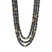 Berry Ebony 3-Strand Necklace 18"+2"