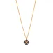 Berry Blue Labradorite Clover Double Sided Charm Necklace 16"+2"