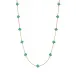 Berry Clover Turquoise Double Sided Necklace 28"