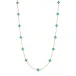 Berry Clover Turquoise Double Sided Necklace 34"