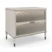 Valentina Small Nightstand Matte Pearl, Golden Shimmer, Bronze Gold