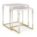 Better Together End/Side Table Pearly White, Majestic Gold