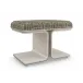 Balance Beam Bench/Ottoman Cloud, Brushed Gold, Brushed Stainless