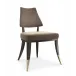 Caress Dining Chair Dark Chocolate, Brushed Gold