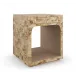 Burlesque End Table End/Side Table Mappa Burl, Brazen Bronze Leaf