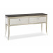 Shell It Like It Is Sideboard/Buffet Midnight Maple, Soft Silver Leaf, Soft Silver Paint, Lightly Brushed Chrome