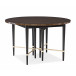 Just Short Of It Dining Table Saddle, Black Saddle, Neutral Metallic