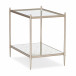 Perfectly Adaptable End/Side Table Neutral Metallic